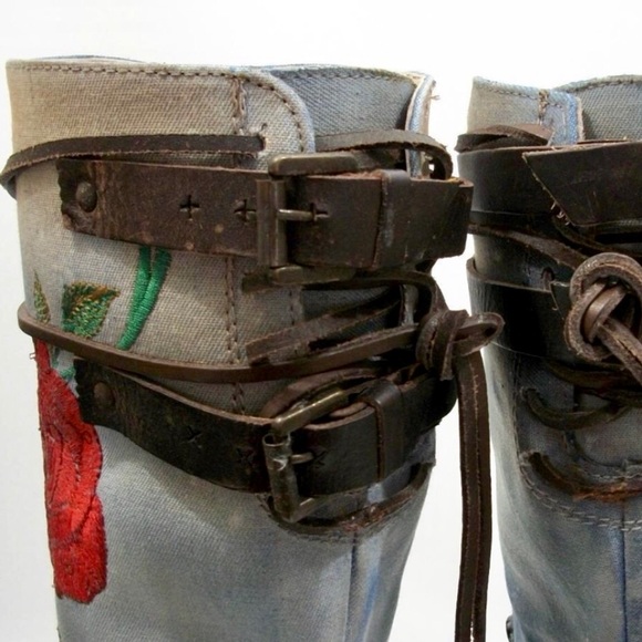 ⚡️LAST 1⚡️NIB Freebird Cyrus Floral Denim Boots!!! - Picture 5 of 7